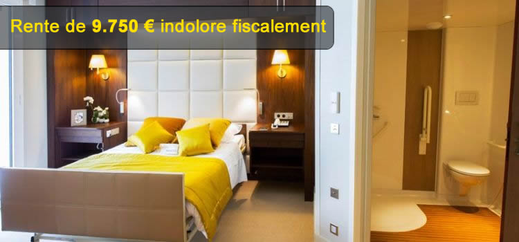 chambre médicalisée avec une rente de 9750 euros non imposable